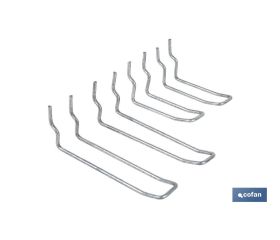 SET 8 GANCHOS DOBLES PARA PANEL DE HERRAMIENTAS