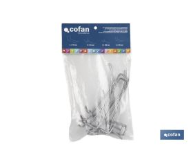 SET 8 GANCHOS DOBLES PARA PANEL DE HERRAMIENTAS