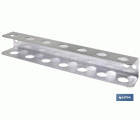 Soporte para destornilladores | Adecuado para panel de herramientas | Material: acero galvanizado | Longitud: 220 mm