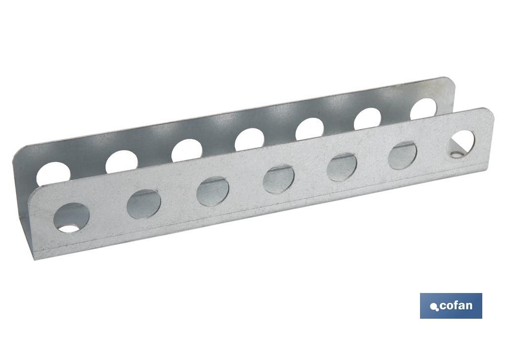 SOPORTE DESTORNILLADORES GALVANIZADO PARA PANEL DE HERRAMIENTAS L-220 MM