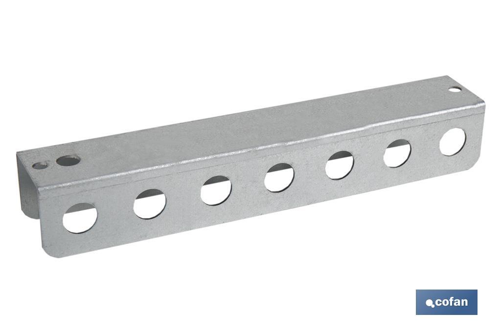 SOPORTE DESTORNILLADORES GALVANIZADO PARA PANEL DE HERRAMIENTAS L-220 MM