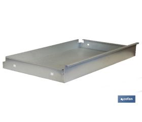 CAJÓN ACERO CON GUÍAS TELECÓPICAS PARA BANCO DE TRABAJO 110 X 1075 X 590 MM