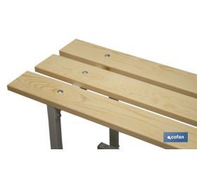 BANCO DE VESTUARIO MADERA L-1000 MM