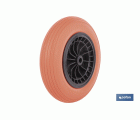 Rueda para carretilla de obra con rodamiento | Fabricada con llanta de ABS impinchable | Para pesos de hasta 120 kg