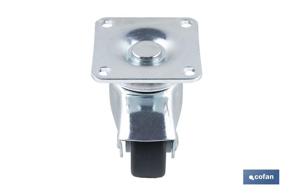 RUEDA GOMA/GRIS PLACA Ø30X18MM