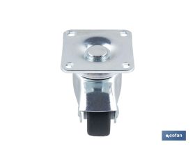 RUEDA GOMA/GRIS PLACA Ø30X18MM