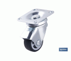 RUEDA GOMA/GRIS PLACA Ø30X18MM