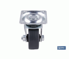 RUEDA GOMA/GRIS PLACA Ø40X18MM