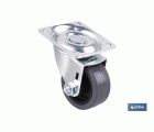 RUEDA GOMA/GRIS PLACA Ø40X18MM