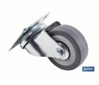 RUEDA GOMA/GRIS PLACA Ø50X18MM