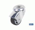 Rueda de goma gris para tornillo pasante | Diámetros desde 30 mm hasta 75 mm | Para pesos desde 25 kg hasta 45 kg