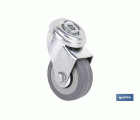 RUEDA GOMA/GRIS PASANTE Ø50X18MM