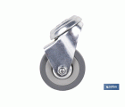 RUEDA GOMA/GRIS PASANTE Ø50X18MM