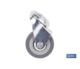 RUEDA GOMA/GRIS PASANTE Ø50X18MM