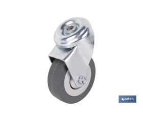 RUEDA GOMA/GRIS PASANTE Ø60X22MM