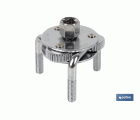 Llave de filtros autorregulable | Con tres patas | Para medidas de diámetro desde 65 mm hasta 110 mm