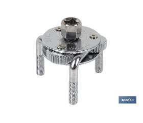 Llave de filtros autorregulable | Con tres patas | Para medidas de diámetro desde 65 mm hasta 110 mm