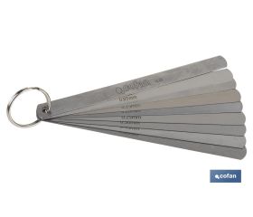 Galgas de espesores con 8 y 18 hojas | Medidor de espesores | Con medidas de espesor desde 0.05 mm hasta 1,0 mm