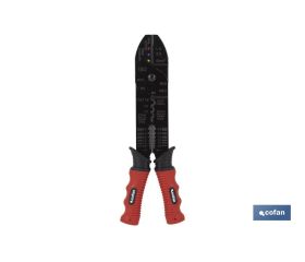 Alicates de Crimpar | Para terminales aislados y terminales Estáñados| Longitud 220 mm