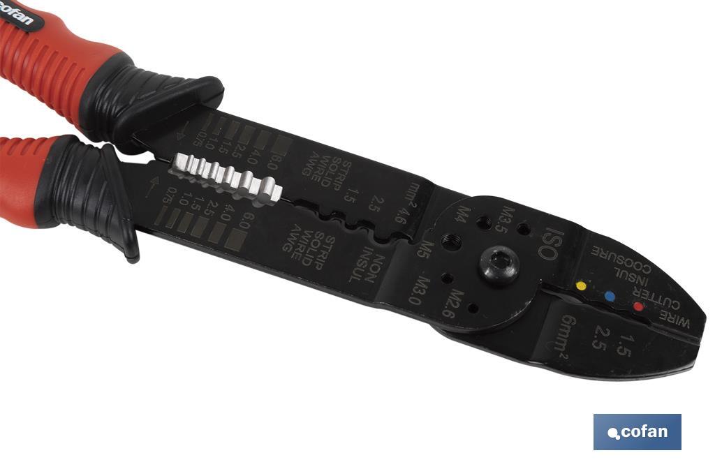 ALICATE TERM. AISLADOS/NO AISLADOS 220 MM.