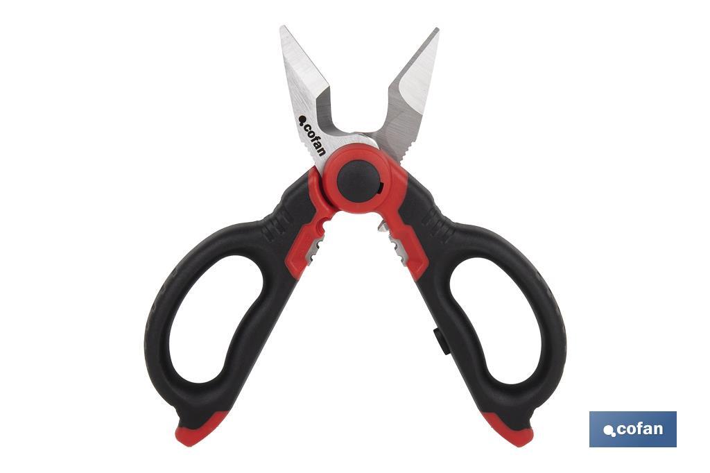 TIJERAS ELECTRICISTA PROFESIONAL 160mm (pelacables/crimpar)