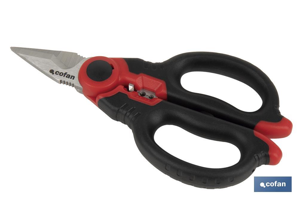 TIJERAS ELECTRICISTA PROFESIONAL 160mm (pelacables/crimpar)