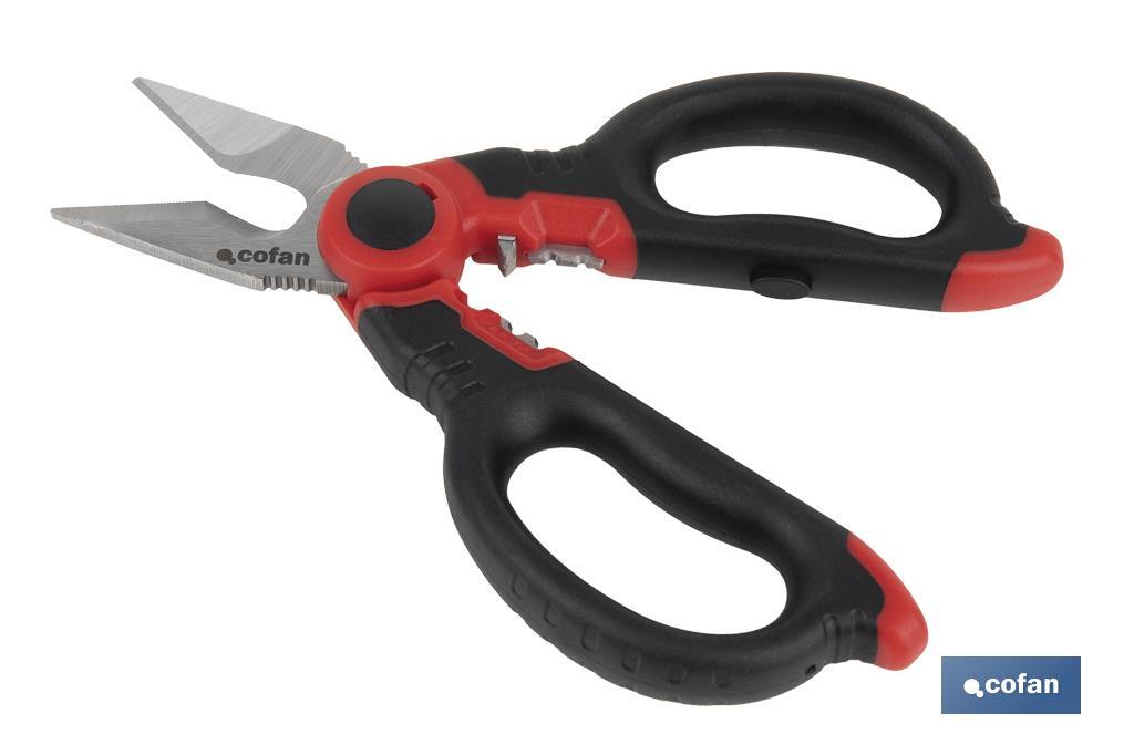 TIJERAS ELECTRICISTA PROFESIONAL 160mm (pelacables/crimpar)