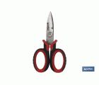 Tijeras de electricista profesional | Con longitud 150 mm  | Con hueco especial para pelar y cortar cable
