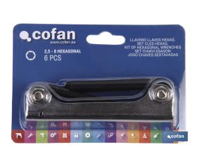 LLAVERO LLAVES HEXAG. 6 Uds. (2,5-8)
