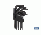 Juego de llaves Torx | 6 piezas | Contiene T-10, T-15, T-20, T-25, T-27, T-30.