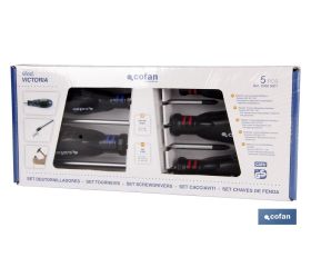 Set de Destornilladores Torx | 5 piezas | Modelo Victoria