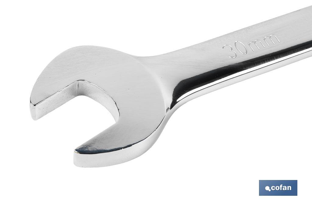 LLAVE COMBINADA CARRACA REVERS. 30MM