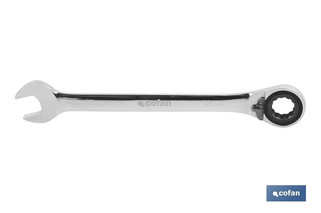 LLAVE COMBINADA CARRACA REVERS. 30MM