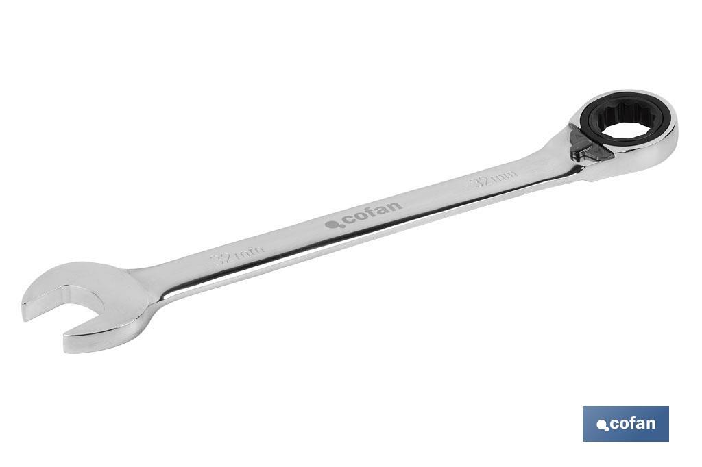 LLAVE COMBINADA CARRACA REVERS. 32MM