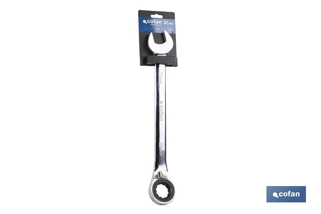 LLAVE COMBINADA CARRACA REVERS. 32MM