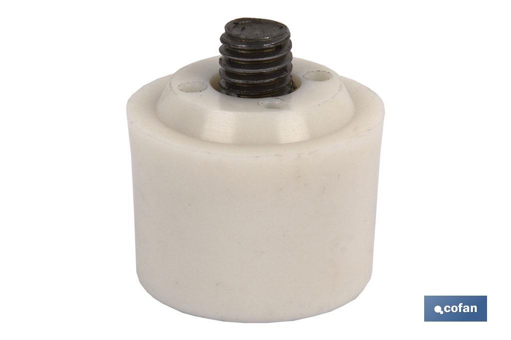 CABEZAL MARTILLO DE NYLON BLANCO Ø28 MM