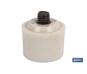 CABEZAL MARTILLO DE NYLON BLANCO Ø35 MM