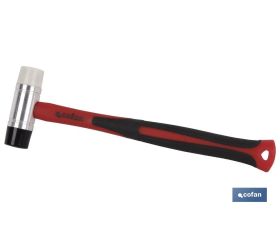 MARTILLO NYLON/PU Ø45 MM CON MANGO FIBRA