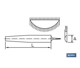 LIMA MEDIA CAÑA 200mm GR-20 FINA