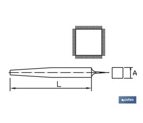 LIMA CUADRADA 150mm GR-18 ENTREFINA