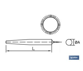 LIMA REDONDA 100mm GR-16 ENTREFINA