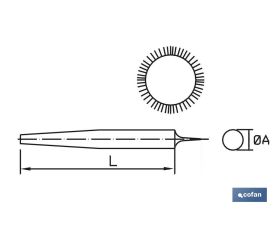 ESCOFINA REDONDA 200mm CON MANGO