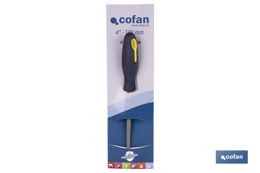 LIMA TRIANGULAR DELGADA 100mm EXTRAFINA