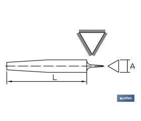 LIMA TRIANGULAR EXTRA-DELGADA 125mm EXTRAFINA