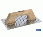 Llana rascador de monocapa | Medidas: 250 x 150 mm | Fabricada en acero inoxidable | Mango de madera