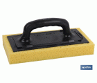 Llana con esponja | Para limpiar azulejos | Medidas: 280 x 140 x 30 mm | Mango de polietileno