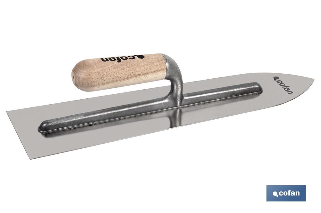 LLANA AUTONIVELANTE ACERO CARBONO MANGO MADERA 400X110X1,0