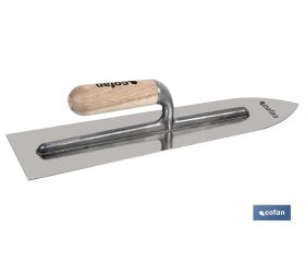 LLANA AUTONIVELANTE ACERO CARBONO MANGO MADERA 400X110X1,0