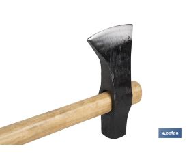 MAZA CUÑA 240 X 50 MM CON MANGO DE MADERA 900 MM 3000 G