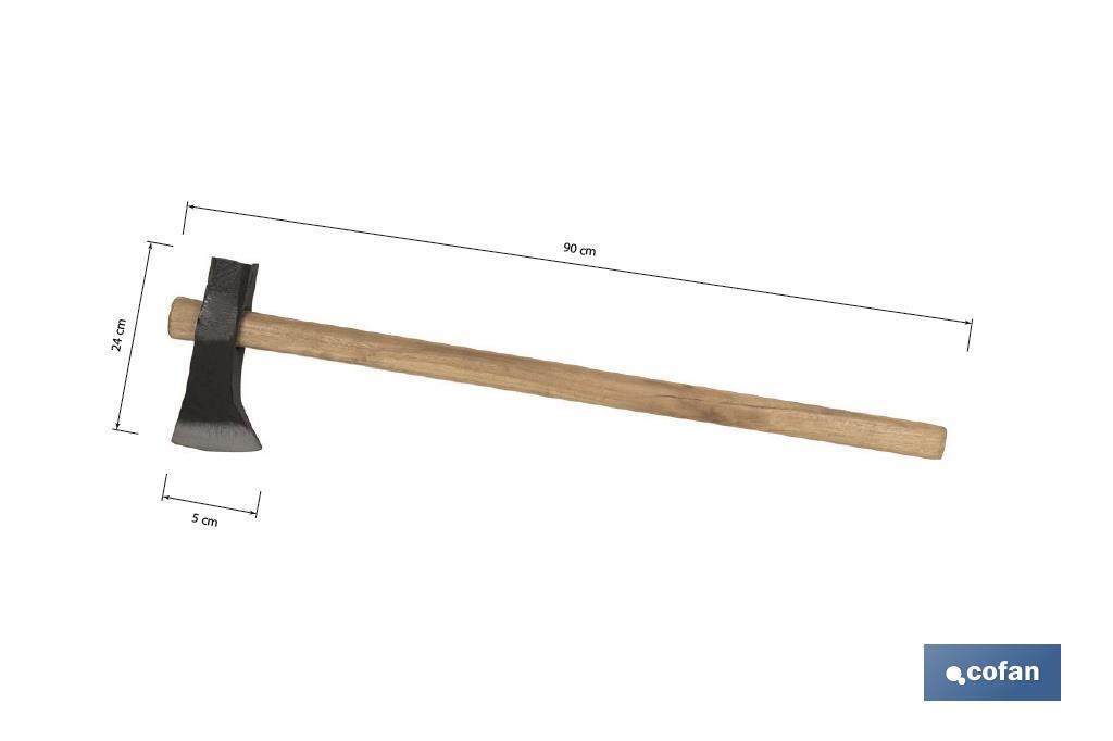 MAZA CUÑA 240 X 50 MM CON MANGO DE MADERA 900 MM 3000 G